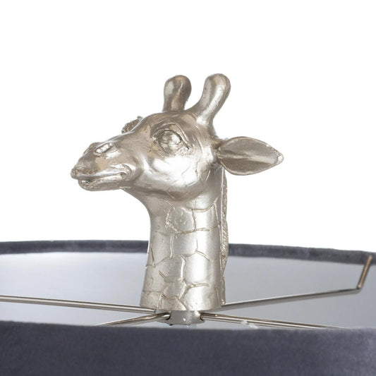 Giraffe silver table lamp