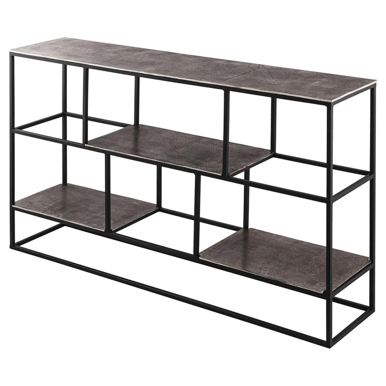 Farrah silver multi shelf unit