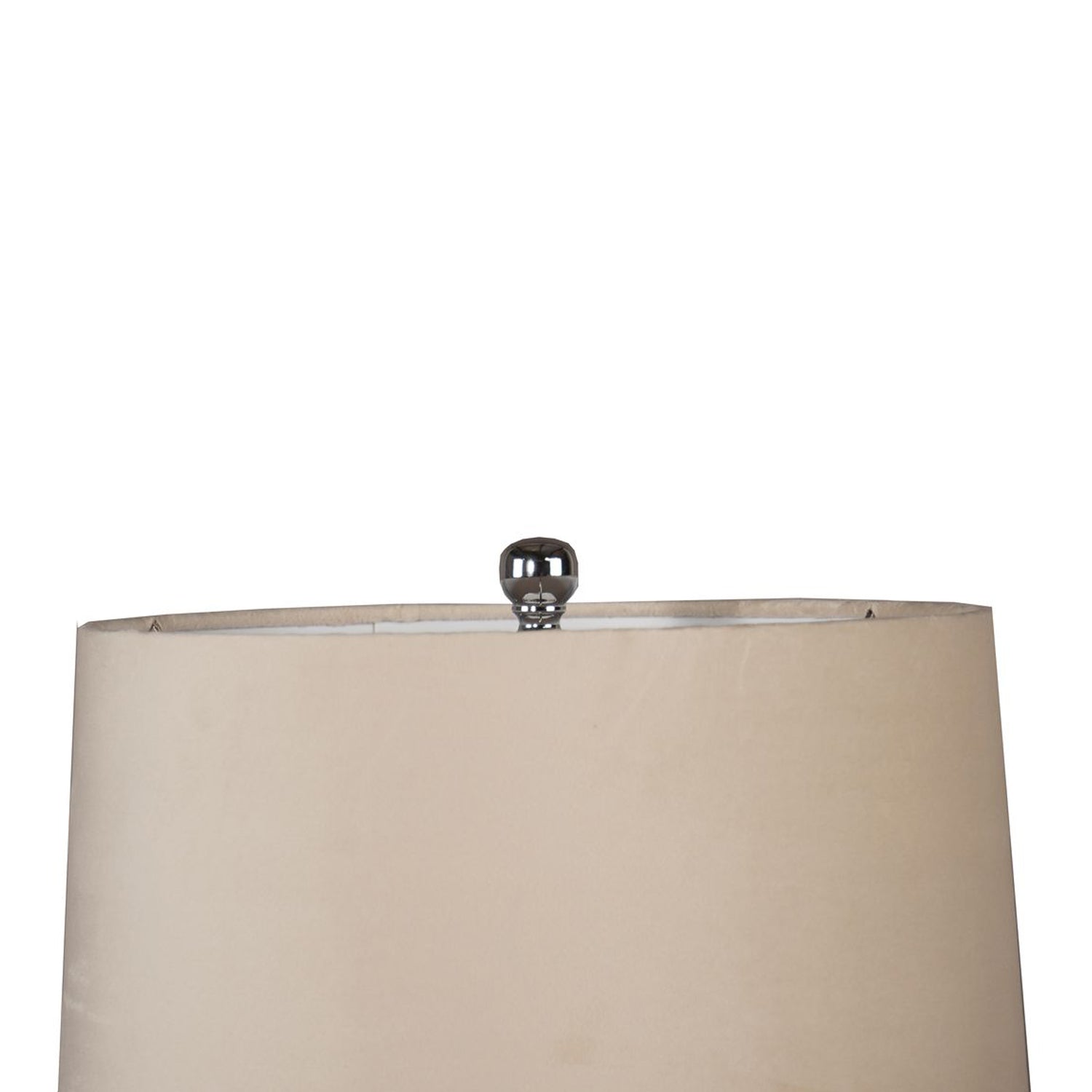 Alberta metallic glass lamp with velvet shade