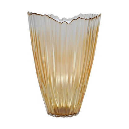 Rippled Decorative Glass Vase