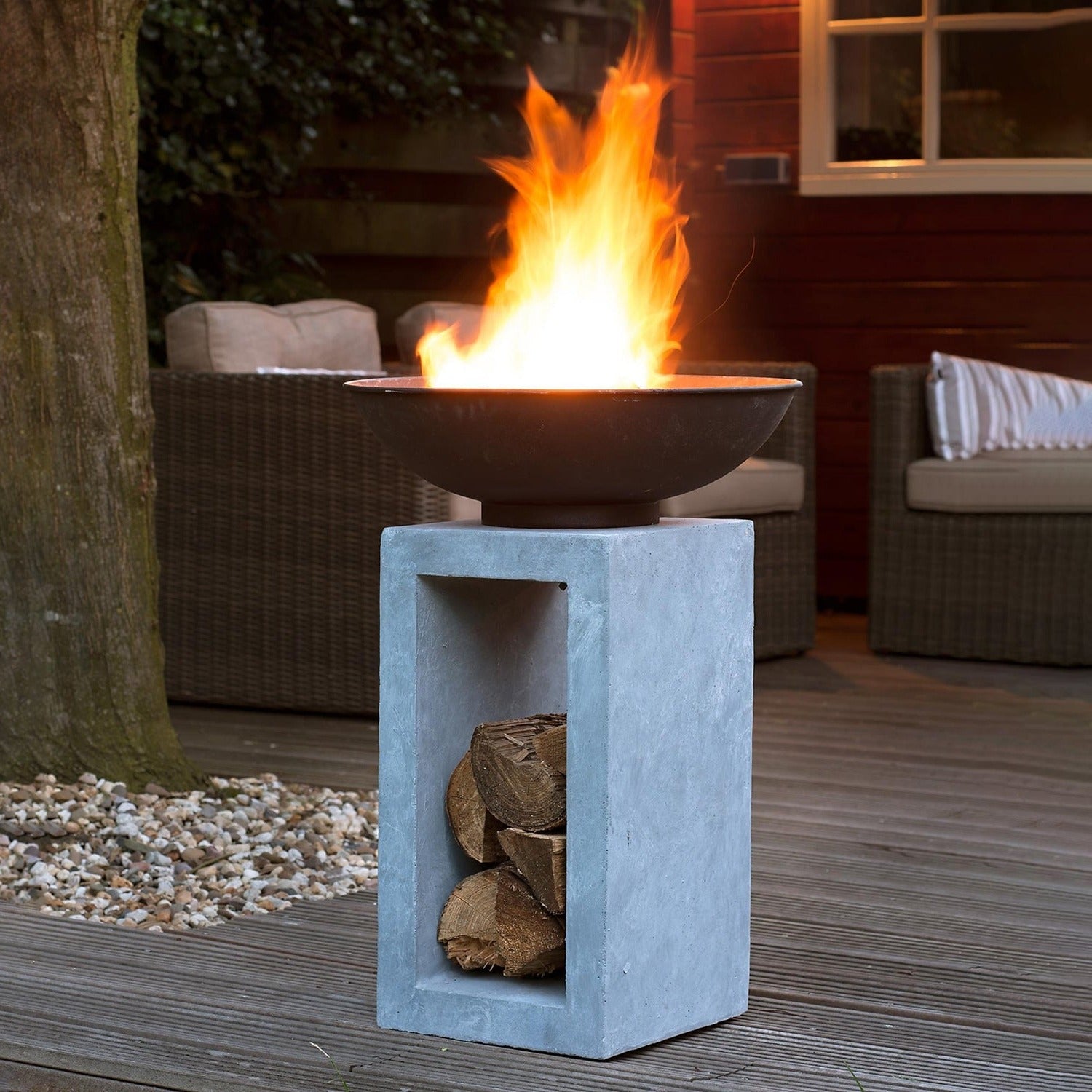 Firebowl & Square Console by Ivyline