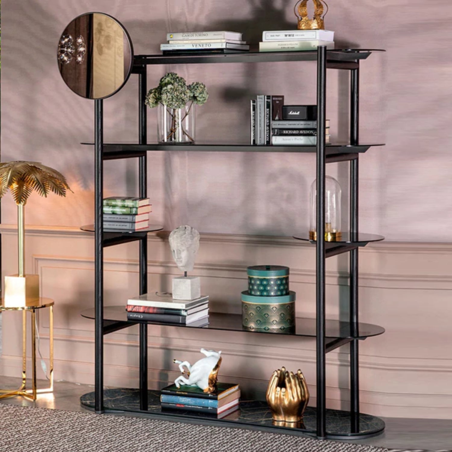 Arche Bookcase Tonin Casa Living Room Furniture My Italian