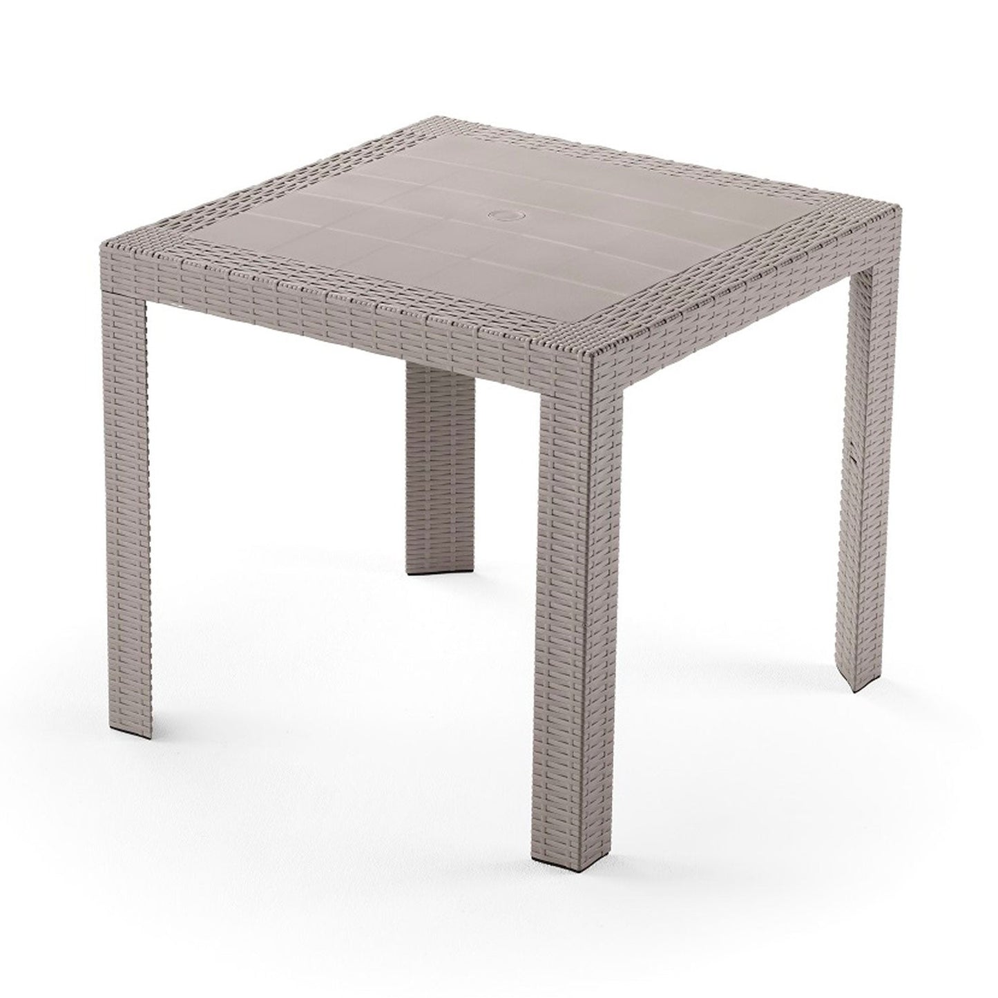 Saturno Rattan Style Technopolymer 80cm Square Dining Table by Areta