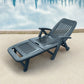Fiorello Folding 5 Position Sunbed with Wheels by Areta