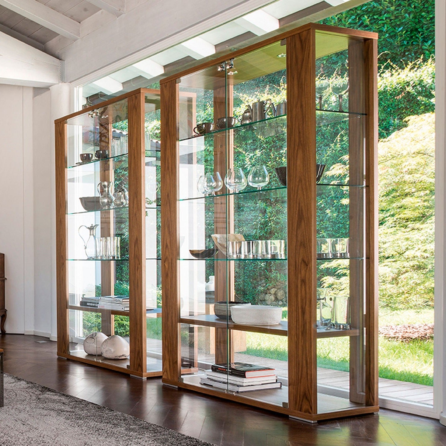Aurora Canaletto Walnut Showcase Cabinet by Tonin Casa