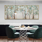 Abstract white tree knife wall art oil hand painted canvas