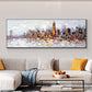 Original skyline abstract Palette knife texture painting