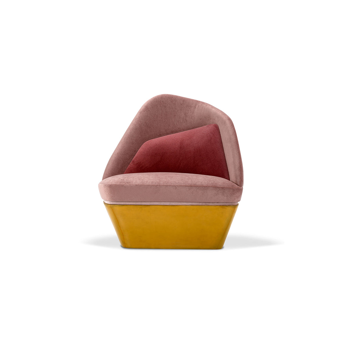 Bixib Geometric Funky Upholstered Armchair by Adrenalina by Luca Alessandrini