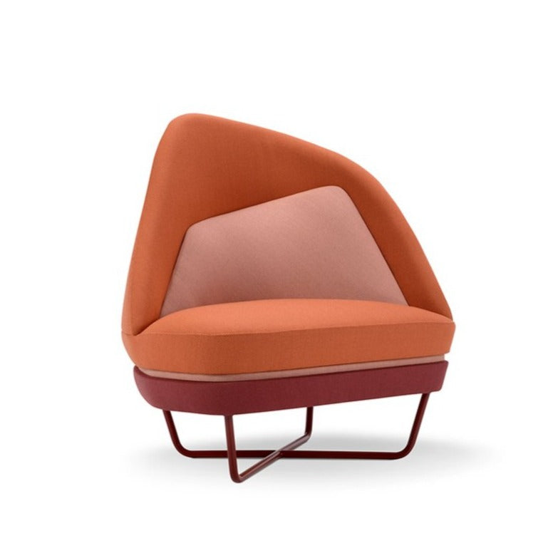 Bixib Geometric Funky Upholstered Armchair by Adrenalina by Luca Alessandrini
