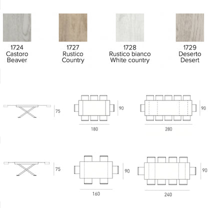 Asterion Laminate Extending Dining Table – Target Point | Italian Elegance & Practical Design