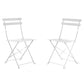 Pair of Bistro Outdoor Chairs in Chalk Steel by Garden Trading