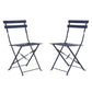 Pair of Rive Droite Bistro Outdoor Chairs Ink Steel by Garden Trading