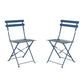 Pair of Bistro Outdoor Chairs in Lulworth Blue Steel by Garden Trading
