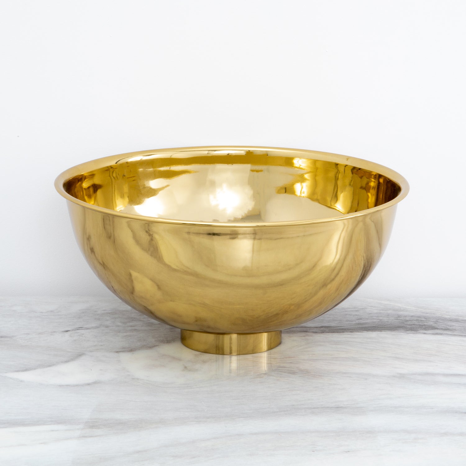 Gold plated mirror polished bowl by Native