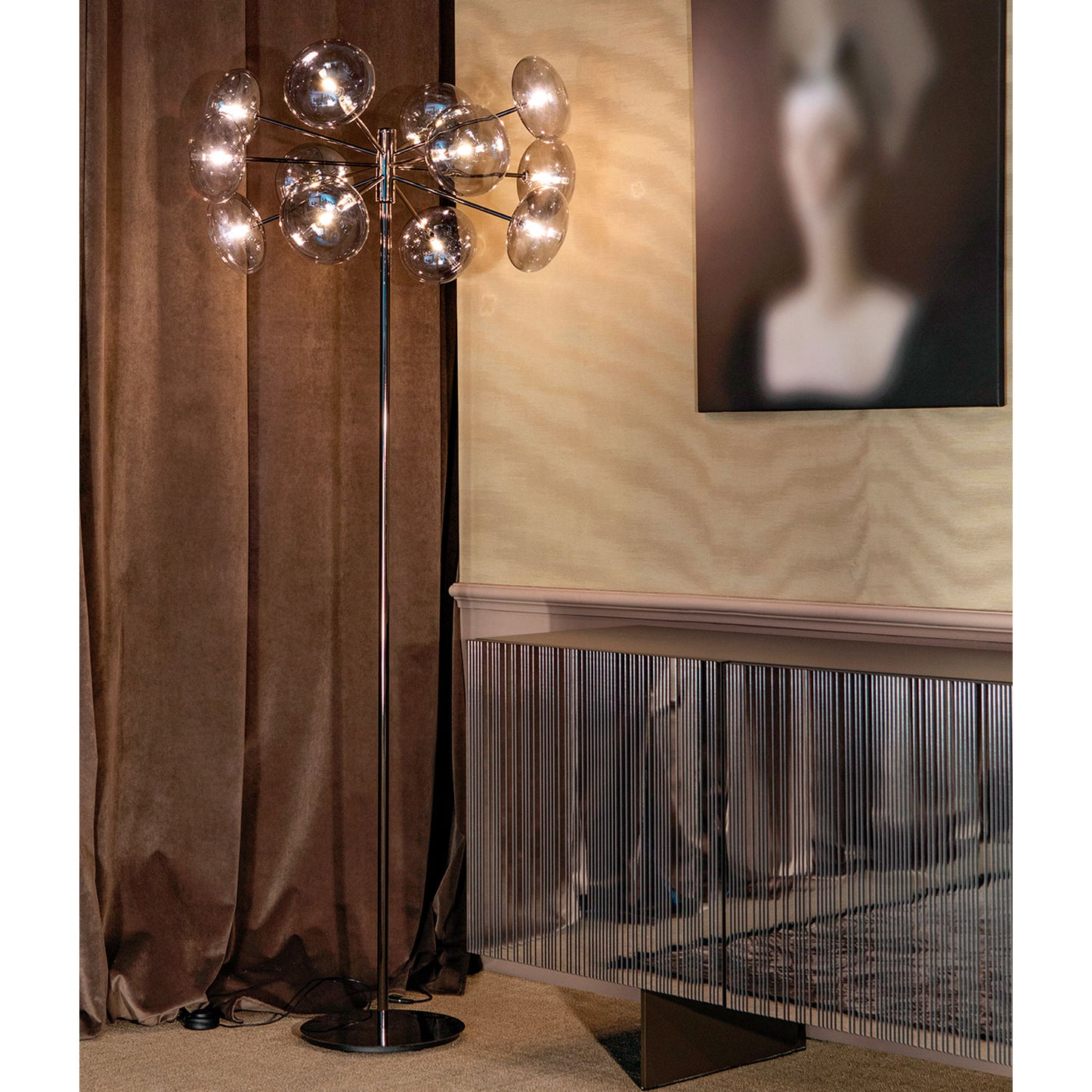 Breath Hanging or Floor Standing Lamp by Tonin Casa