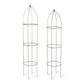 Set of 2 Barrington Obelisk Plant Supports Raw Metal by Garden Trading