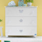 Birillo White Chest of 3 Drawers by Pali
