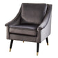 Grey velvet armchair by Native