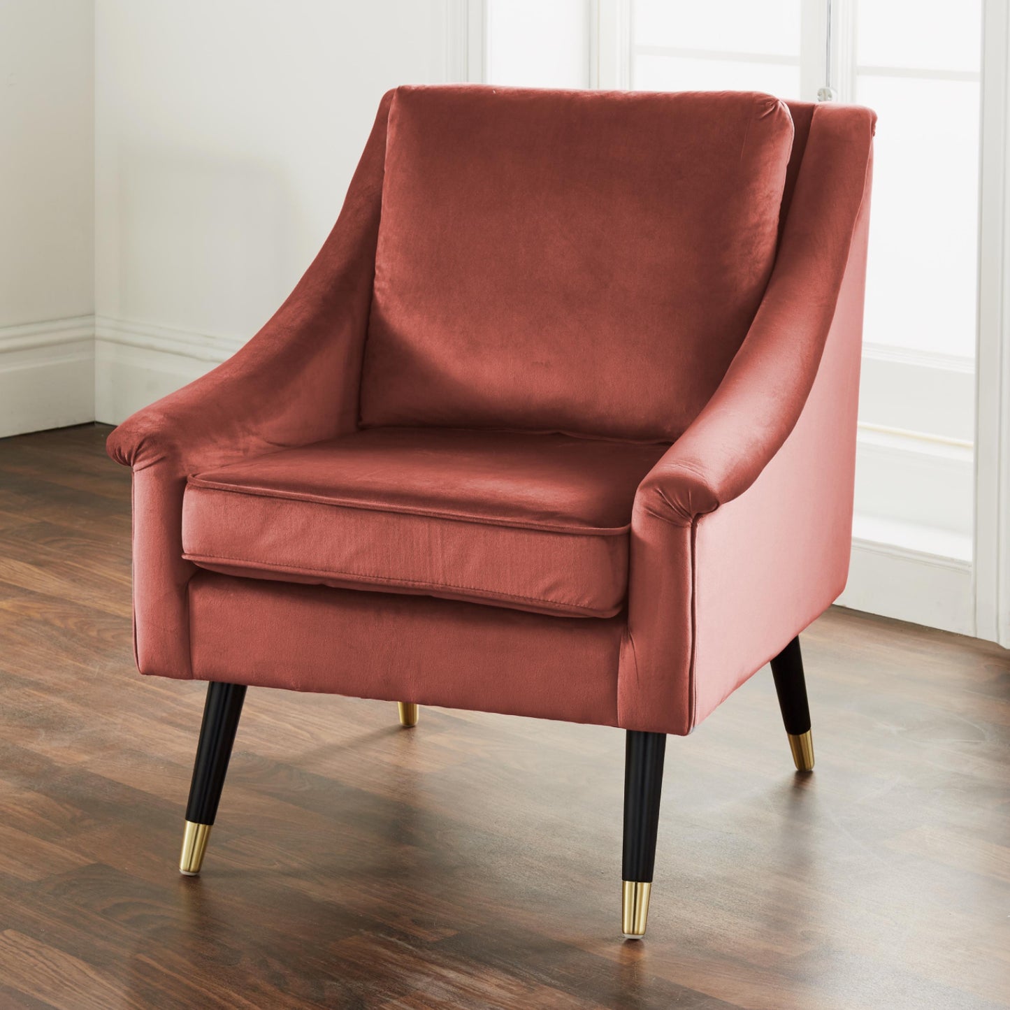 Rose velvet armchair by Native