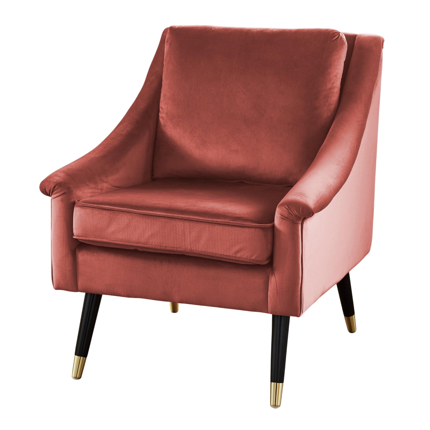 Rose velvet armchair by Native