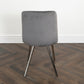 Set of 2 Squared Grey Dining Chairs