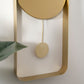 Modern Gold Metal Pendulum Wall Clock