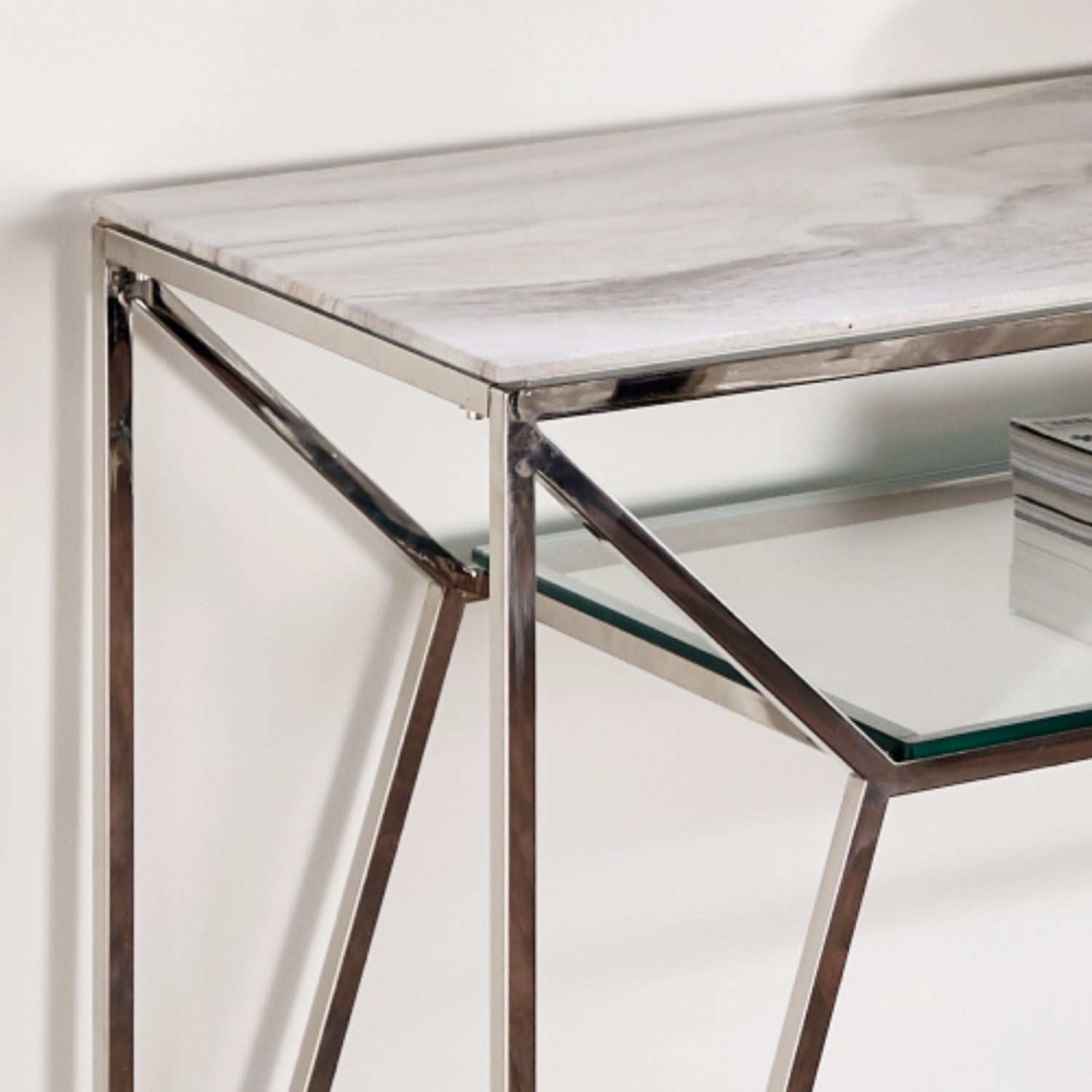 Marble glass console table by Native
