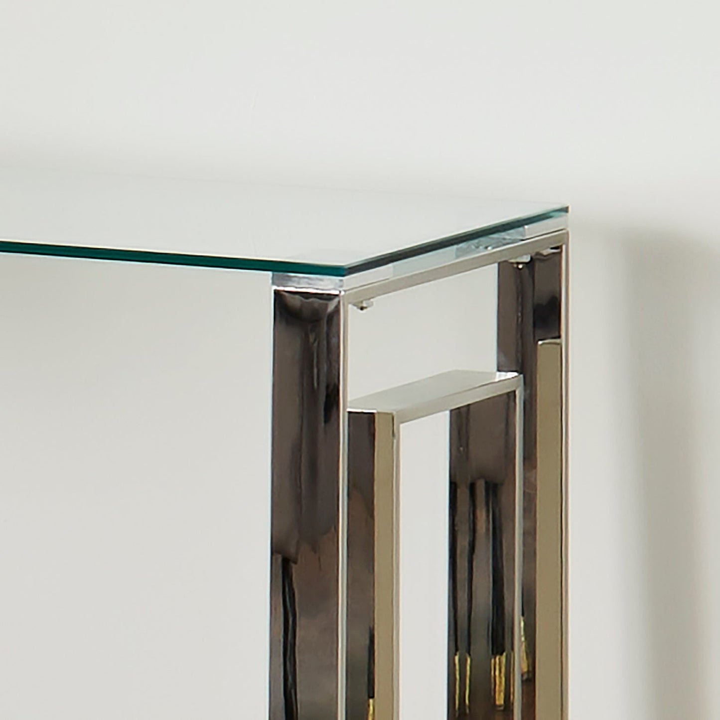 Milano silver plated console table by Native