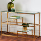 Gold display console table by Native