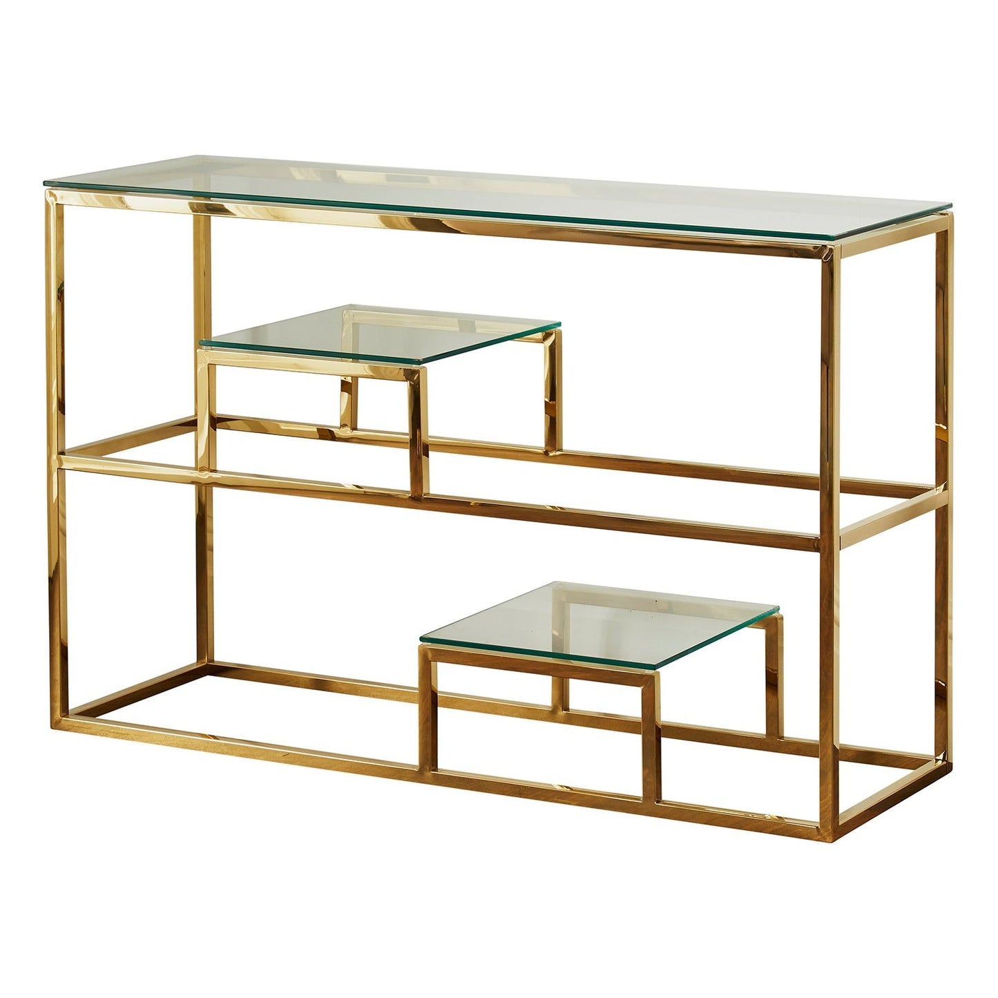 Gold display console table by Native