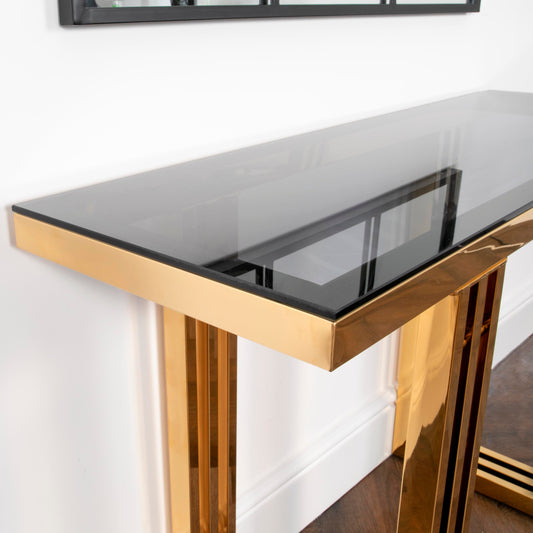 Zurich Gold Native Console Table