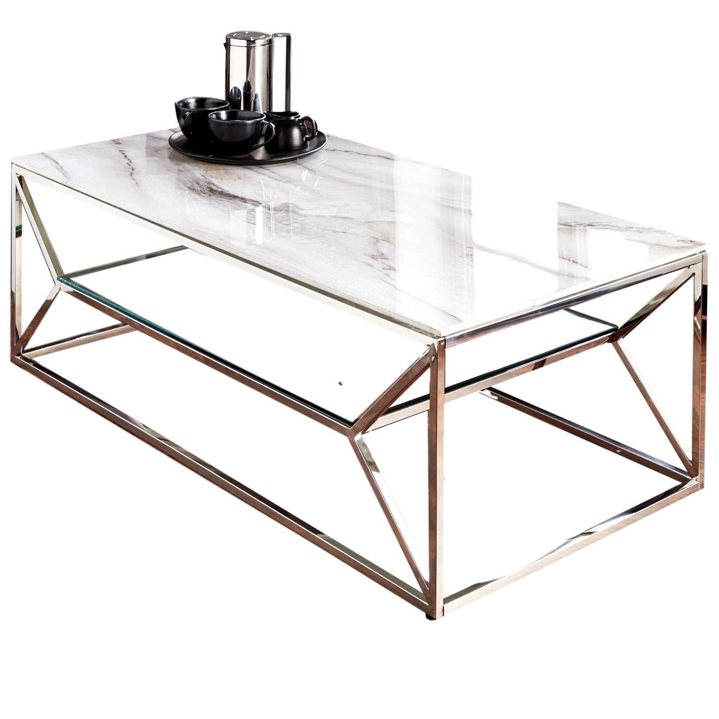Marble glass coffee table by Native