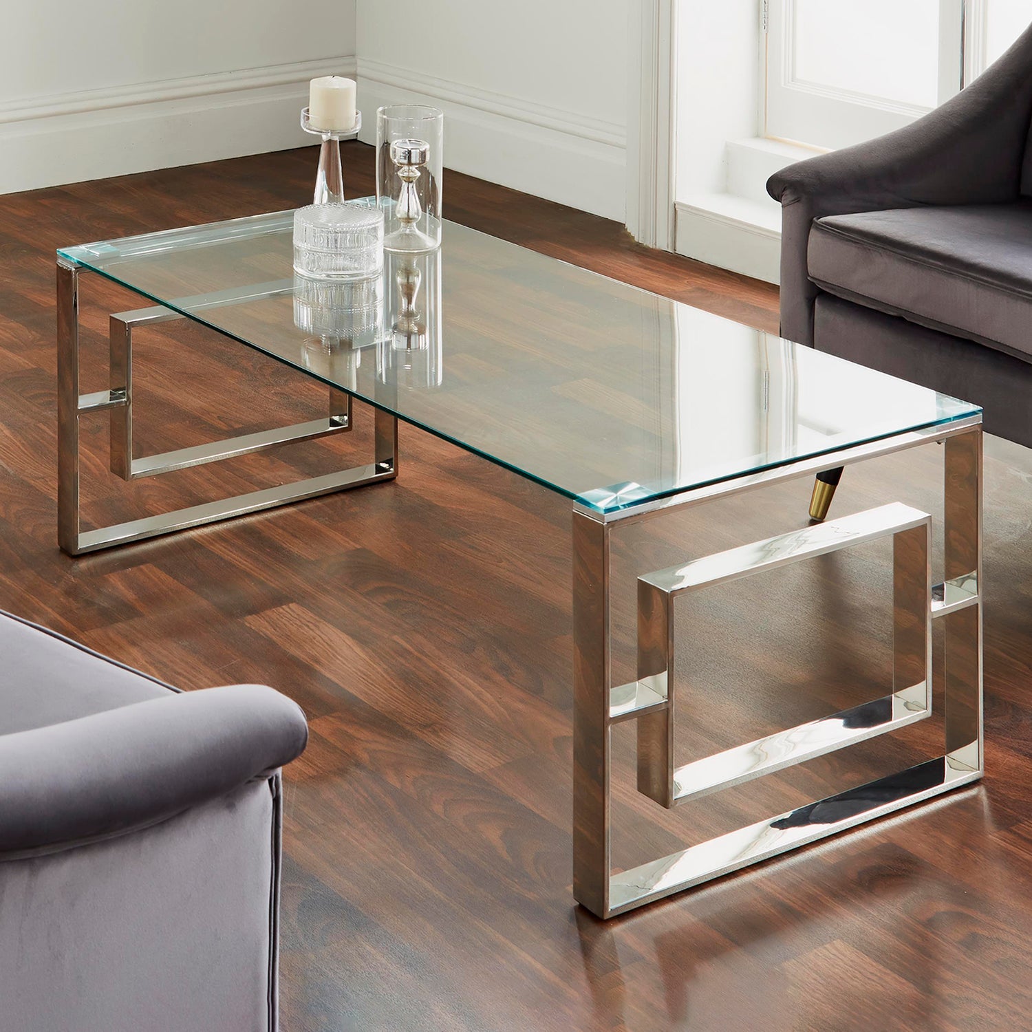 Milano silver plated coffee table by Native