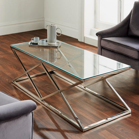 Pyramid Silver Plated Coffee Table
