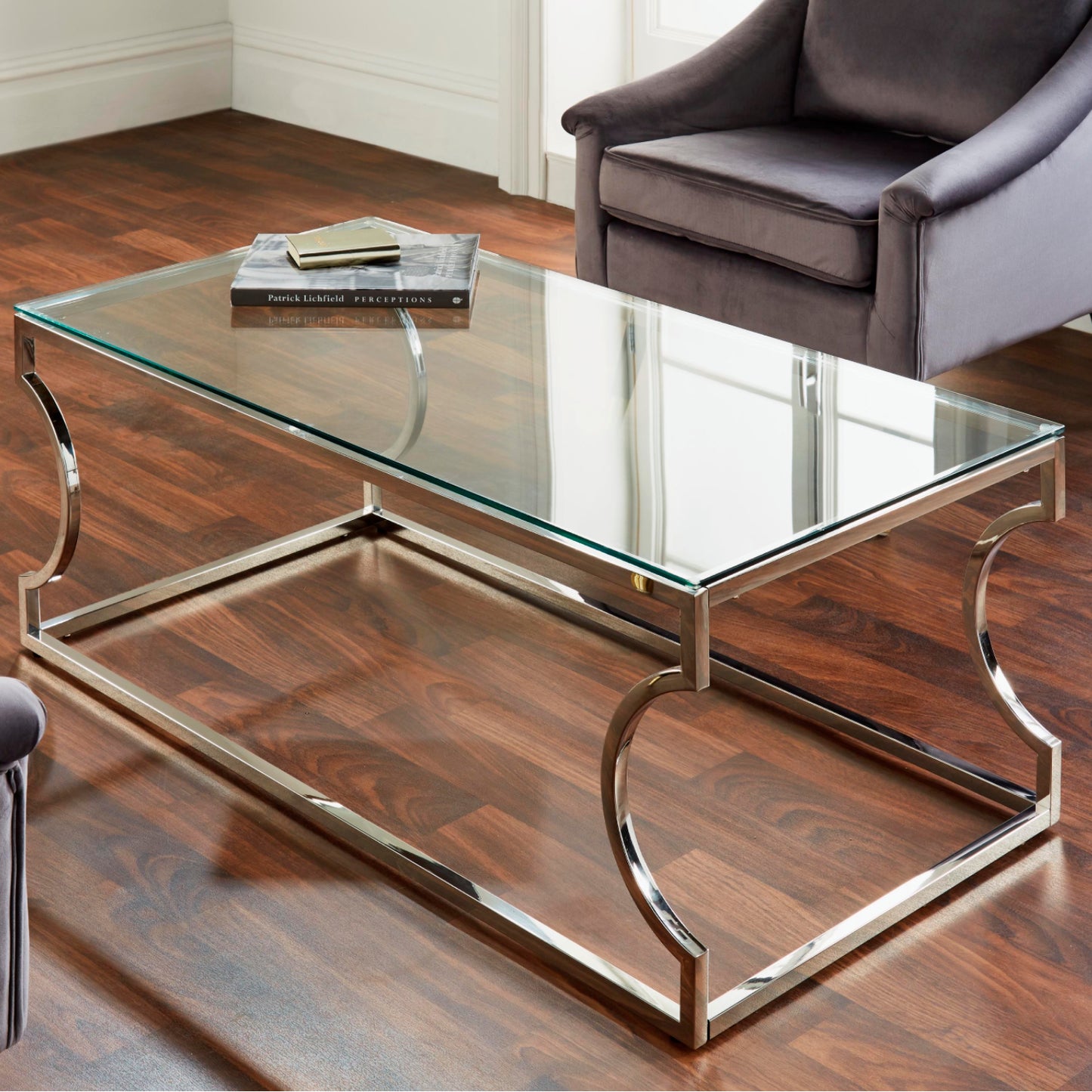 Rome silver coffee table by Native