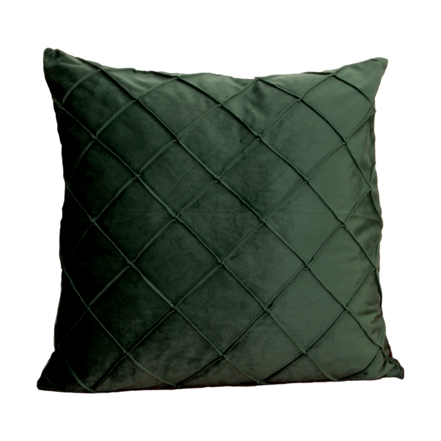 Diamond Green Velvet Feather Filled Cushion