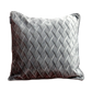 Diamond Pattern Grey Velvet Cushion