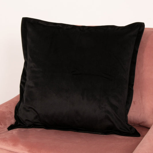 Black velvet cushion cover by Native