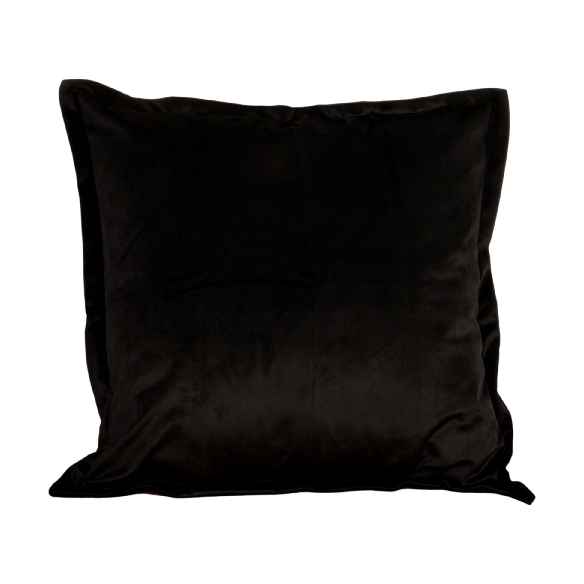 Black Velvet Feather Filled Cushion