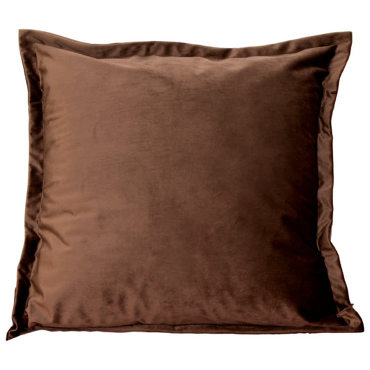 Brown velvet cushion cover by Native