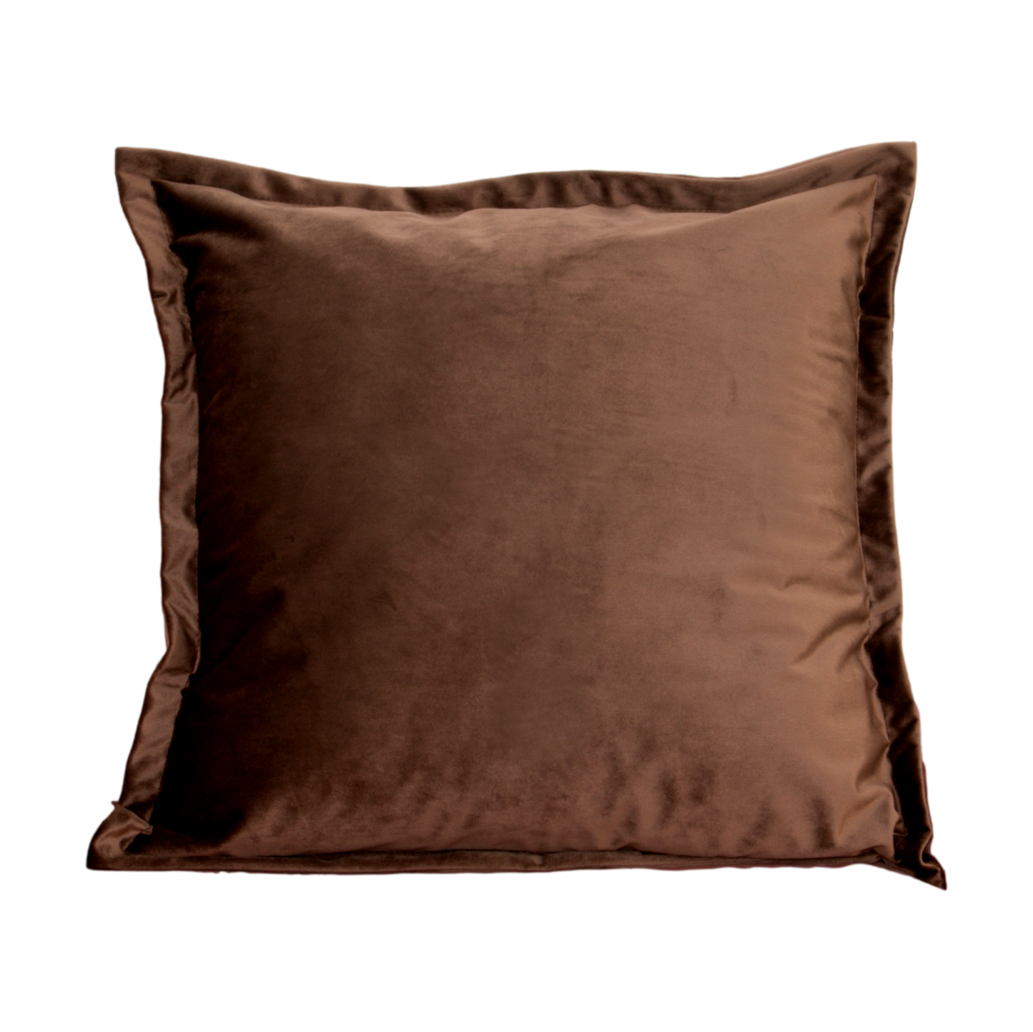 Brown Velvet Feather Filled Cushion