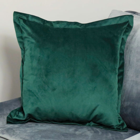 Dark green velvet cushion cover by Native