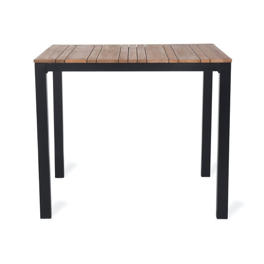 Cambridge Outdoor Table Small in Black Aluminium & Teak by Garden Trading