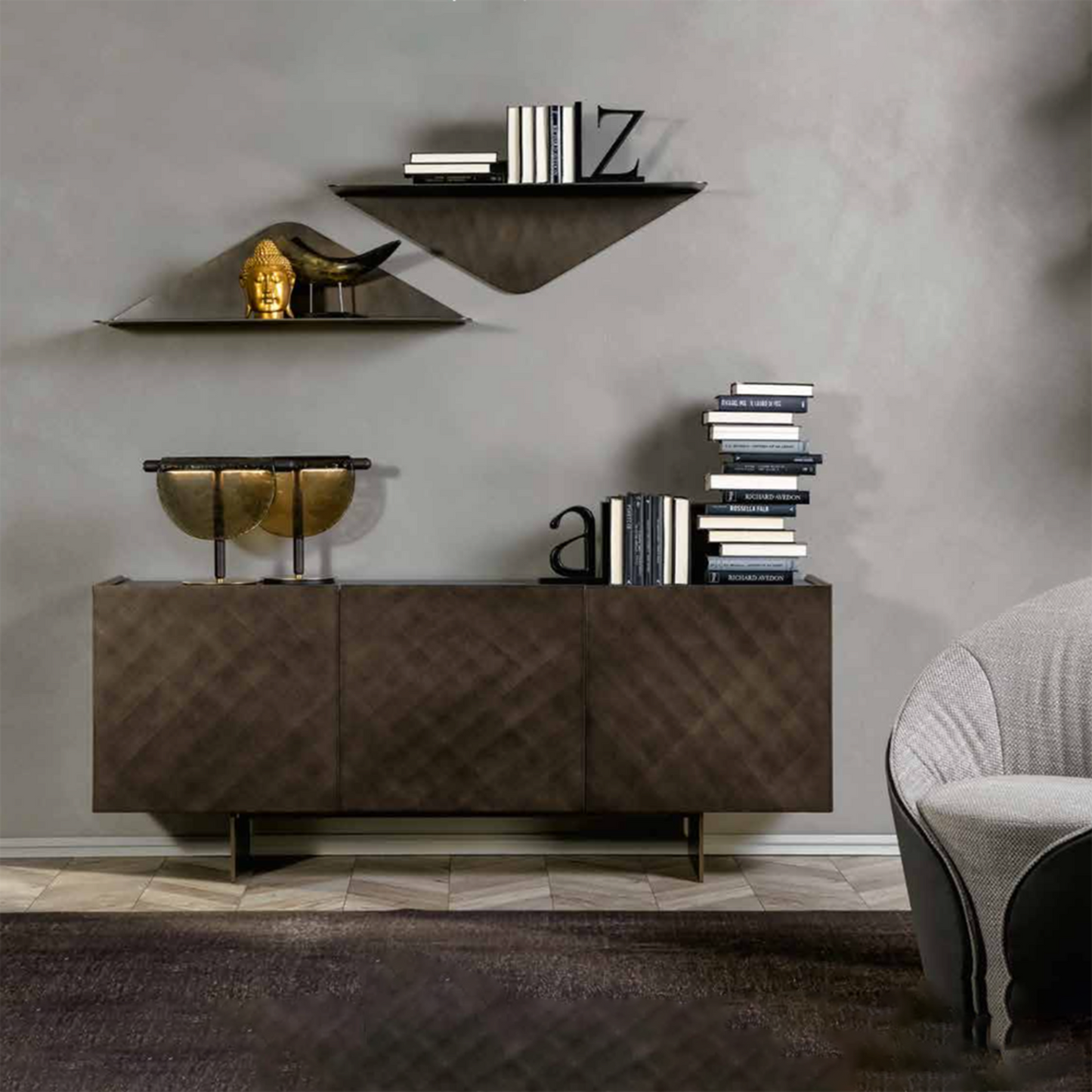 Coated Bronze or Copper Sideboards by Tonin Casa