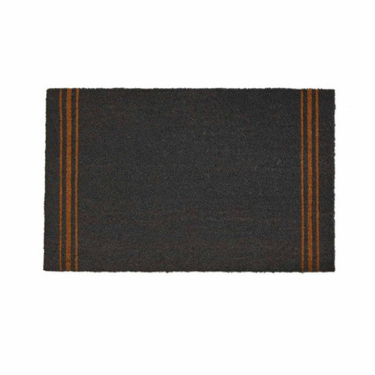 Small Charcoal Triple Stripe Doormat