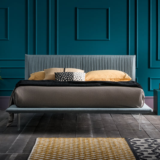 Plisse' Upholstered Double Bed in Lima 31 by Dall'Agnese