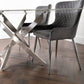 Marble glass rectangle dining table with 4 chairs by Native