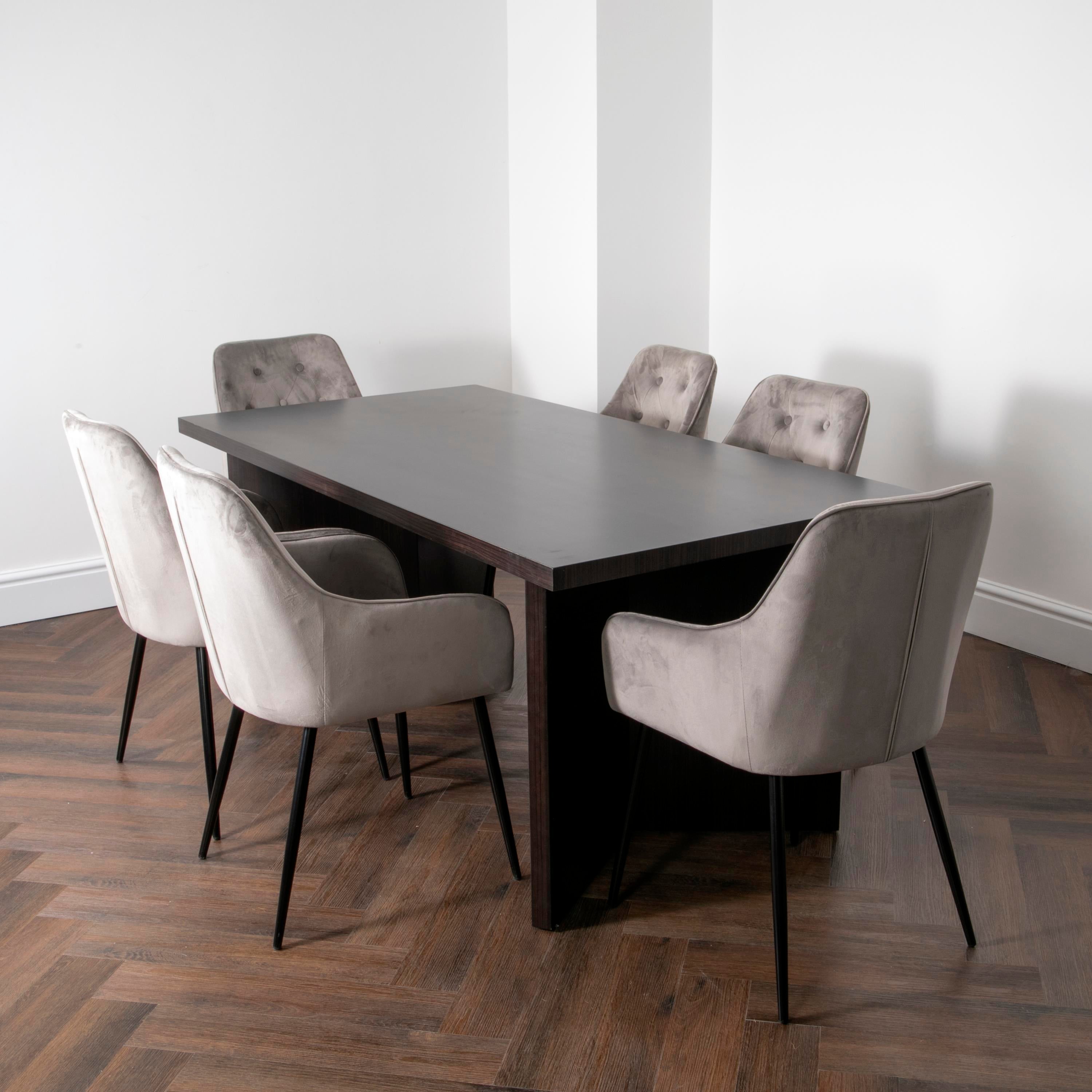 Espresso wood store dining table