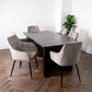 Ascot Espresso Walnut Dining Table with 4 Chairs