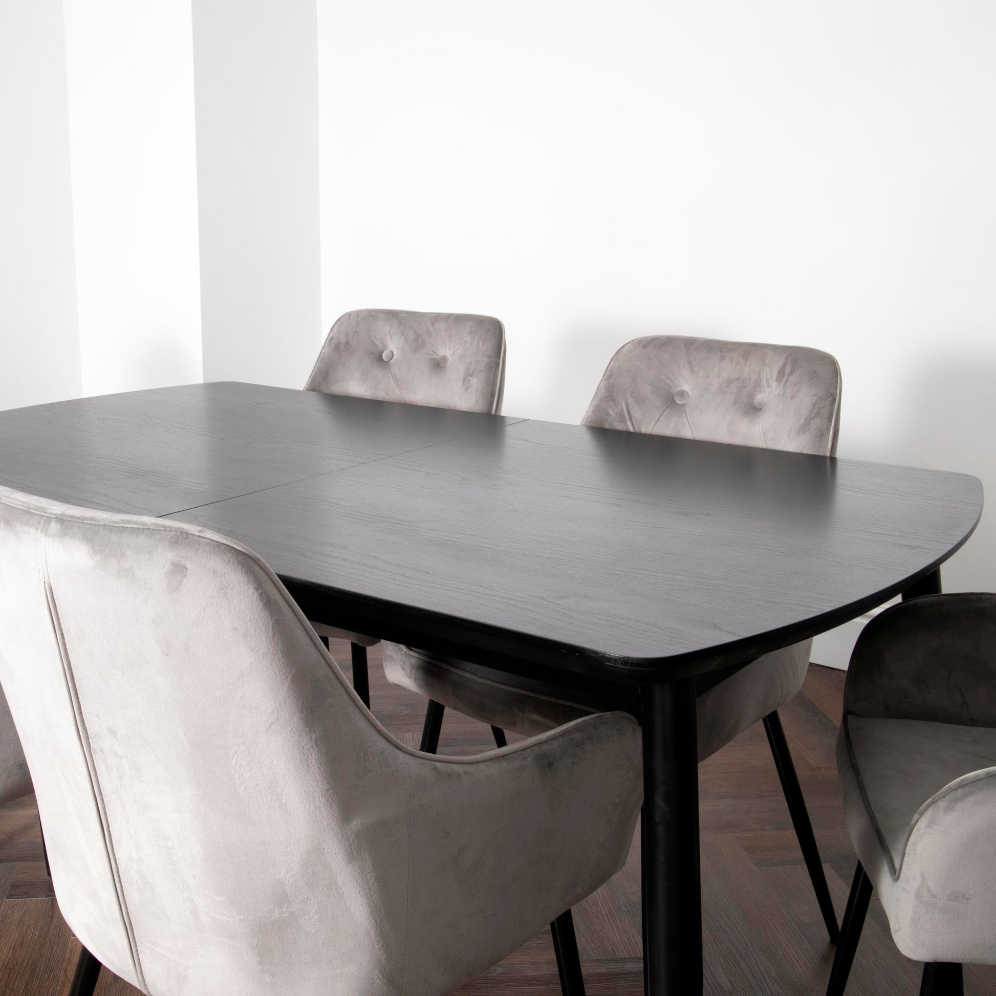 Dark Ash Oxford Dining Table with 6 Chairs